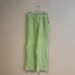 Young Fabulous & Broke Mint Green Wide Leg Linen Pants